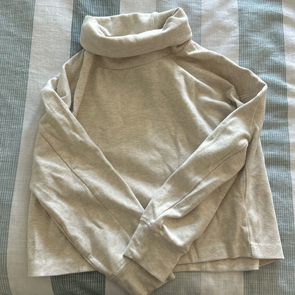 Frank and Oak Mockneck in Light Oatmeal